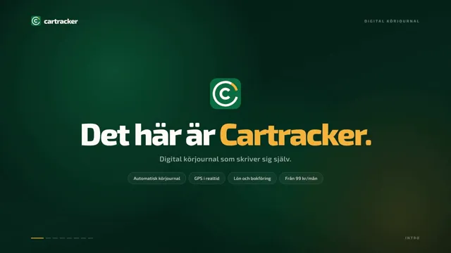 Cartrackers förklaringsfilm om digital körjournal